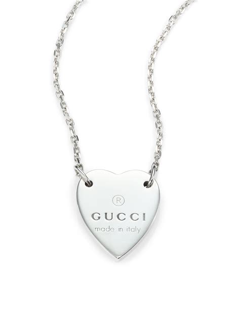 nordstrom gucci heart necklace|vintage Gucci chain necklace.